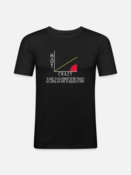 hot crazy scale - Men's Slim Fit T-Shirt - black