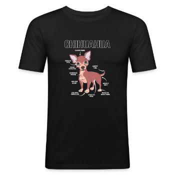 Chihuahua Anatomy - Men's Slim Fit T-Shirt - black - Front - Nik (191cm)