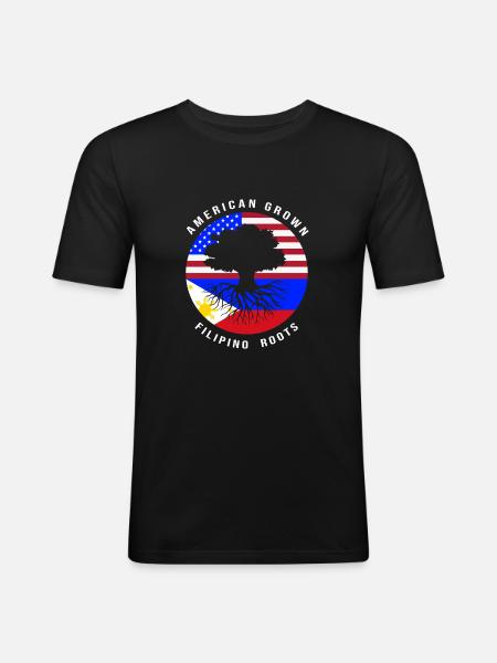 Philippinisch Philippinen - Männer Slim Fit T-Shirt - Schwarz