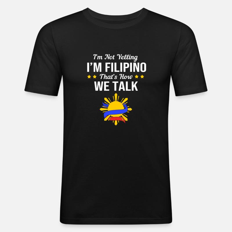 Philippinisch Philippinen - Männer Slim Fit T-Shirt - Schwarz