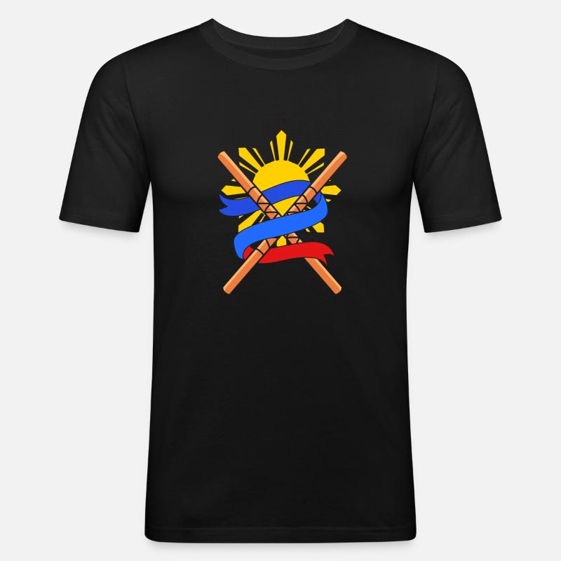 Philippinisch Philippinen - Männer Slim Fit T-Shirt - Schwarz
