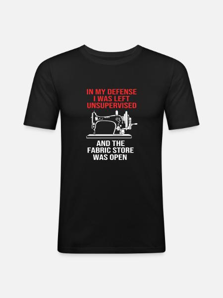 Sewing Machine Seamstress - Men's Slim Fit T-Shirt - black