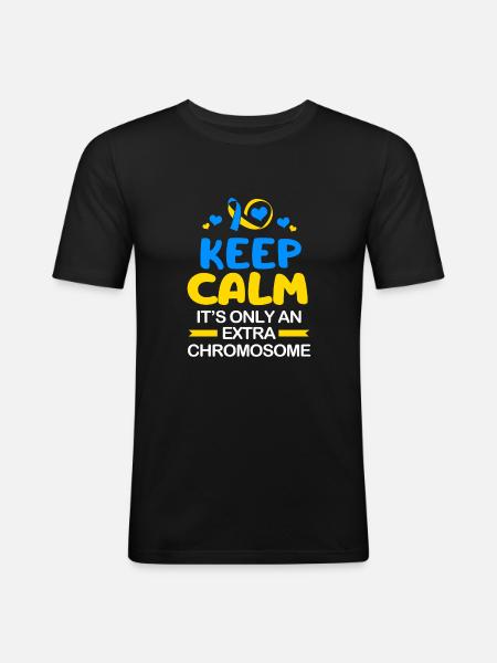 Down syndrome - Men's Slim Fit T-Shirt - black