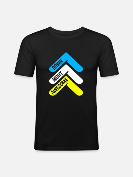 Down syndrome - Men's Slim Fit T-Shirt - black