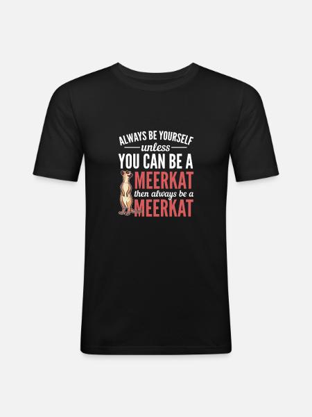 Meerkat - Men's Slim Fit T-Shirt - black