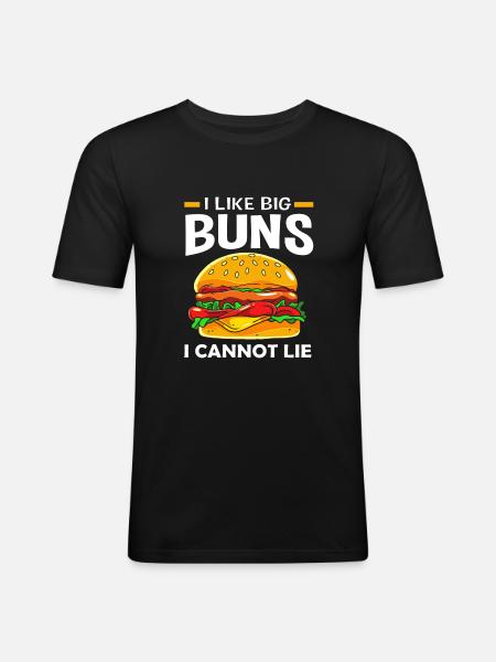 Cheeseburger - Men's Slim Fit T-Shirt - black