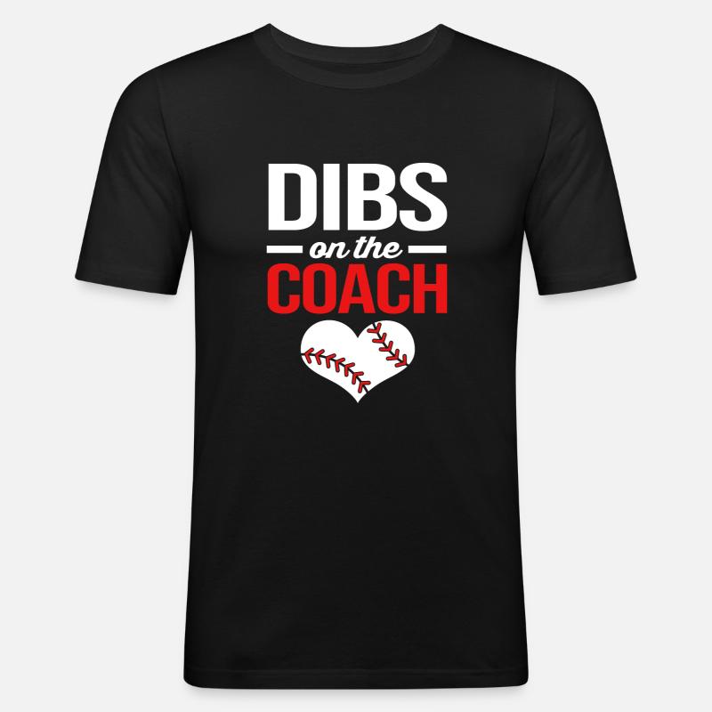 Baseball Coach - Männer Slim Fit T-Shirt - Schwarz