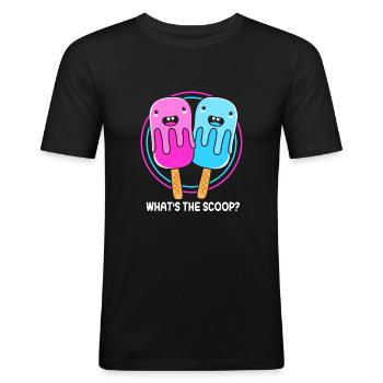 Gender Reveal - Men's Slim Fit T-Shirt - black - Front - Nik (191cm)