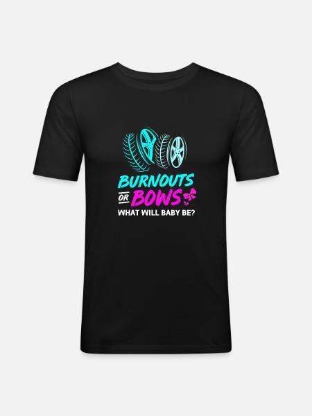 Gender Reveal Babyshower - Men's Slim Fit T-Shirt - black