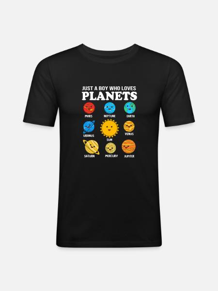 Solar System Universe - Men's Slim Fit T-Shirt - black