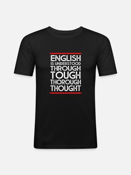 Professeur d’anglais Professeur d’anglais - T-shirt près du corps Homme - noir