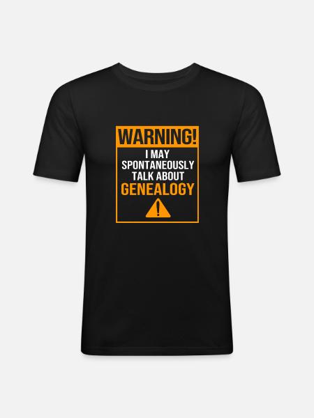 Family tree genealogy - Men's Slim Fit T-Shirt - black