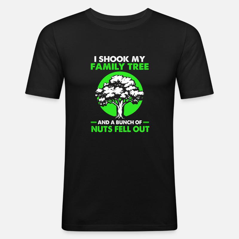 Stammbaum Genealogie - Männer Slim Fit T-Shirt - Schwarz