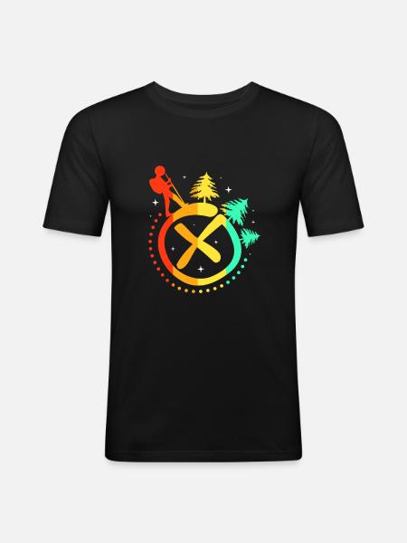 Geocaching Geocache Geocacher - Men's Slim Fit T-Shirt - black