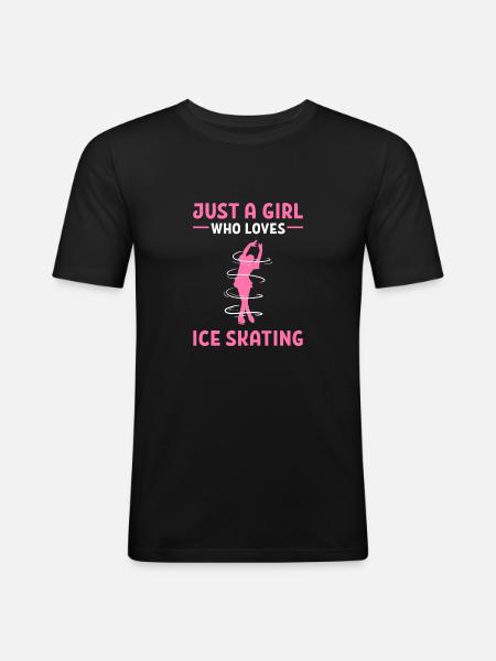Schlittschuh Schlittschuhlaufen Eislauf - Männer Slim Fit T-Shirt - Schwarz