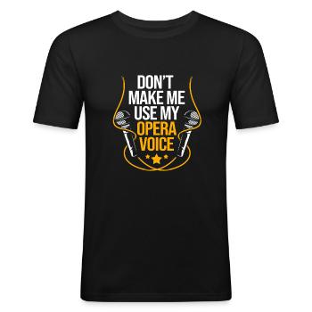 Karaoké - T-shirt près du corps Homme - noir - Devant - Nik (191cm)