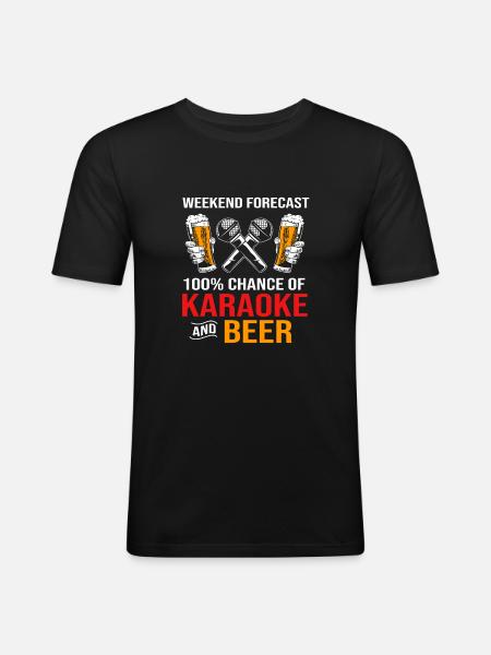 Karaoke - Men's Slim Fit T-Shirt - black