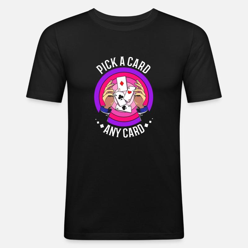 Zauberer - Männer Slim Fit T-Shirt - Schwarz