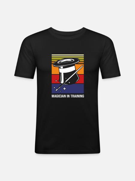 Sorcier - T-shirt près du corps Homme - noir