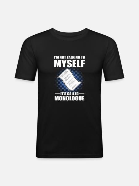 Théâtre - T-shirt près du corps Homme - noir