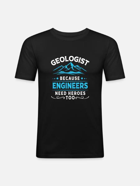 Géologue - T-shirt près du corps Homme - noir