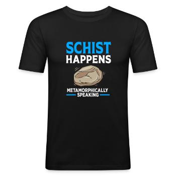 Geologist Geology - Men's Slim Fit T-Shirt - black - Front - Nik (191cm)