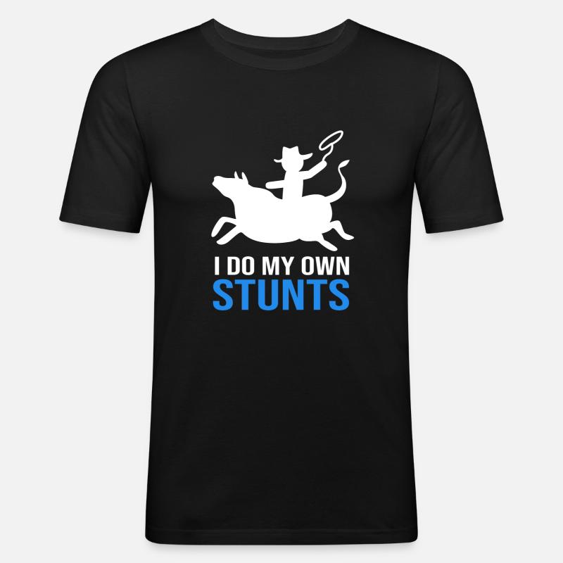 Rodeo - Männer Slim Fit T-Shirt - Schwarz