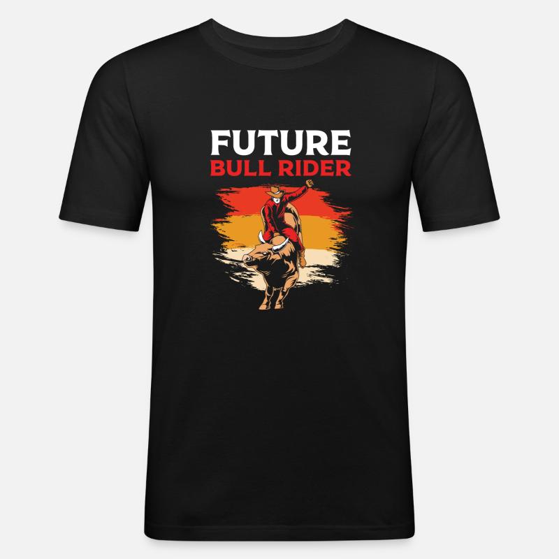 Rodeo - Männer Slim Fit T-Shirt - Schwarz
