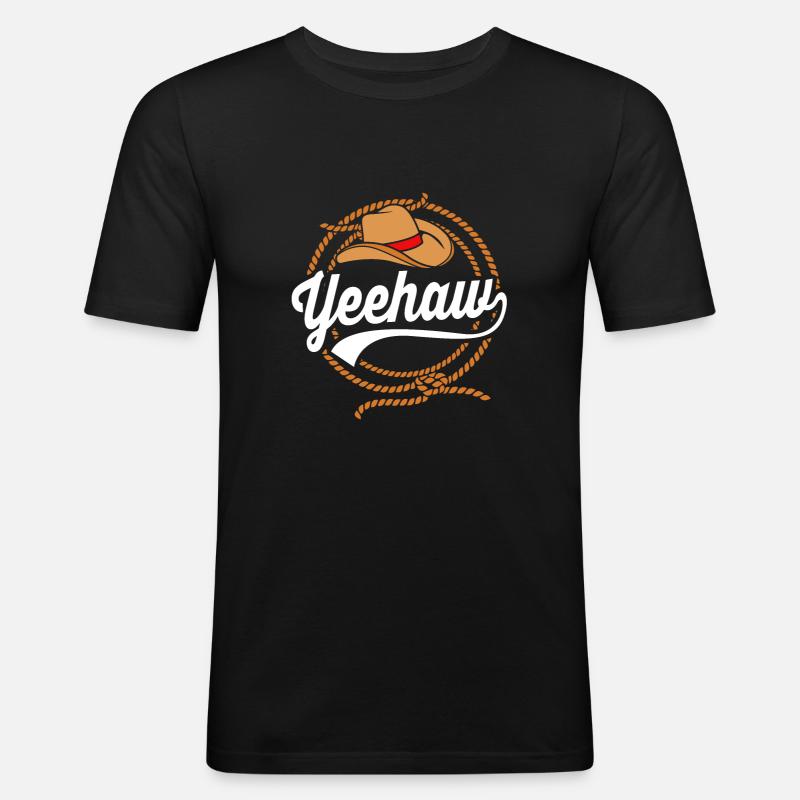 Rodeo - Männer Slim Fit T-Shirt - Schwarz