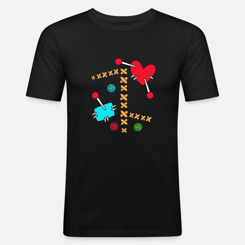Voodoo - Männer Slim Fit T-Shirt - Schwarz