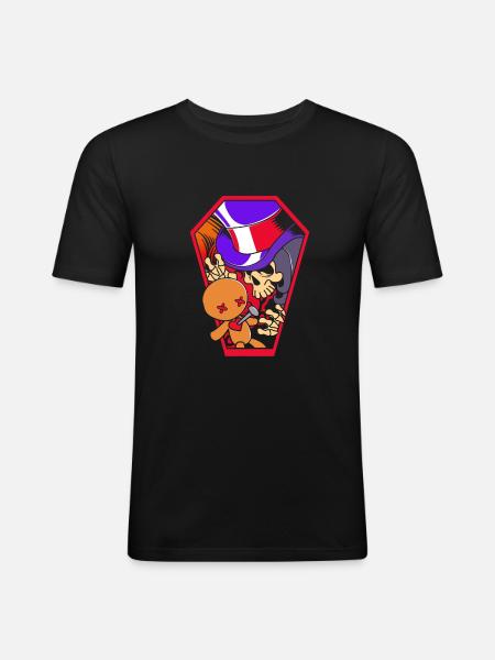 Voodoo Skeleton - Men's Slim Fit T-Shirt - black