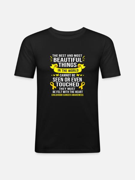 Krebs Kind Krebs-Überlebender - Männer Slim Fit T-Shirt - Schwarz