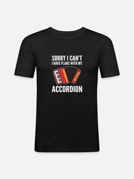 Accordion - Men's Slim Fit T-Shirt - black