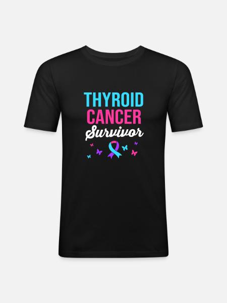 Thyroid cancer - Men's Slim Fit T-Shirt - black