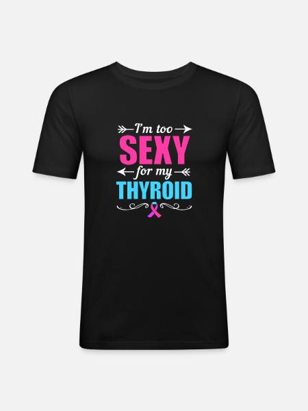 Thyroid cancer Thyroid cancer - Men's Slim Fit T-Shirt - black