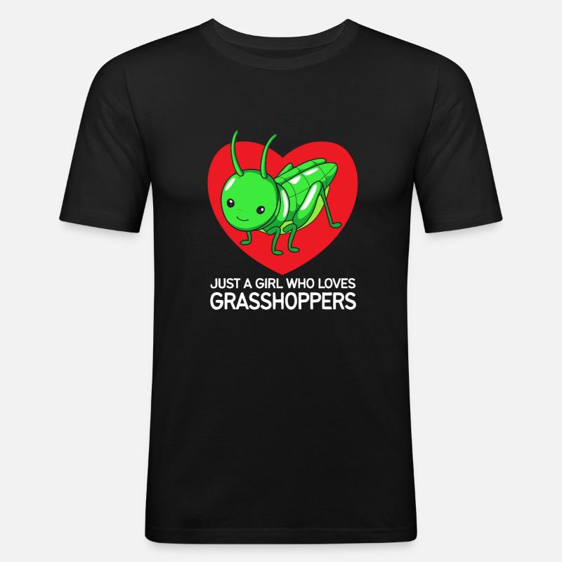 Heuschrecke - Männer Slim Fit T-Shirt - Schwarz
