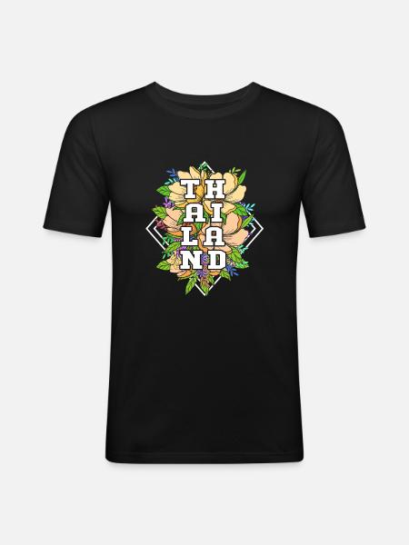 Thai - Men's Slim Fit T-Shirt - black
