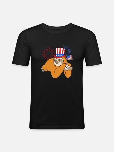 Sloth - Men's Slim Fit T-Shirt - black