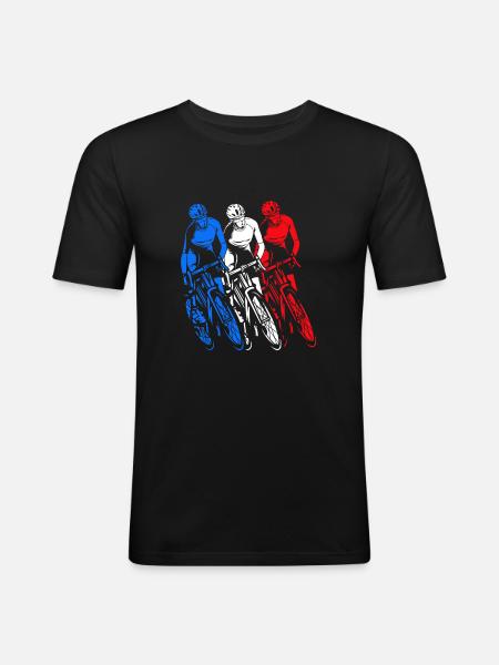 France - T-shirt près du corps Homme - noir