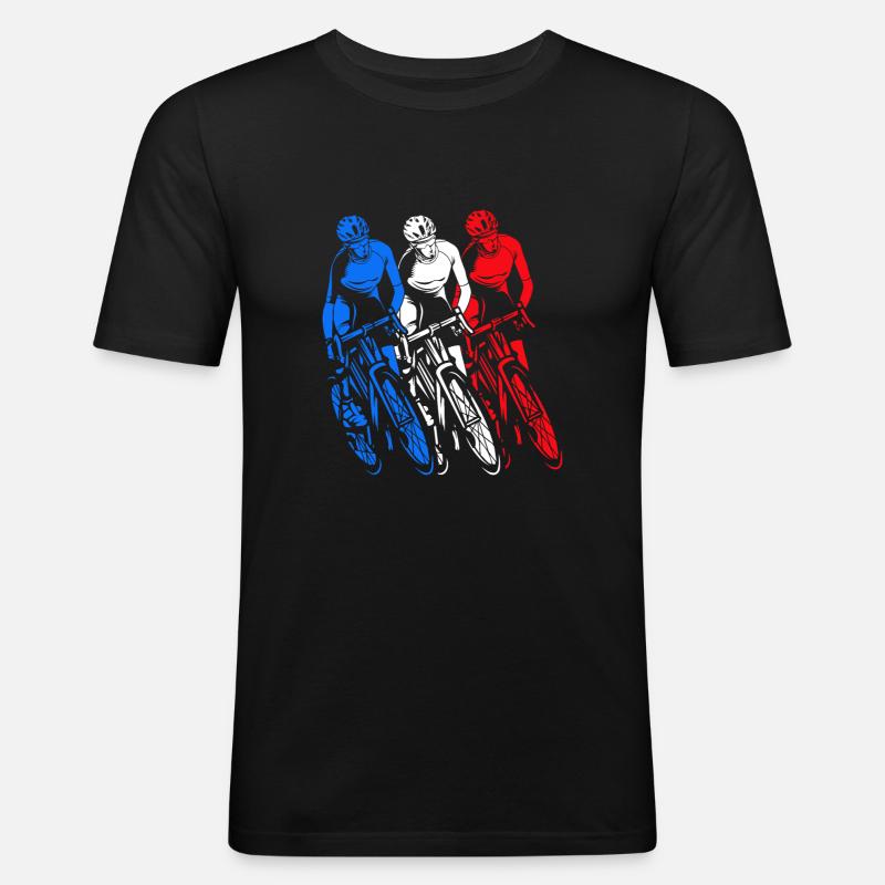 Frankreich - Männer Slim Fit T-Shirt - Schwarz