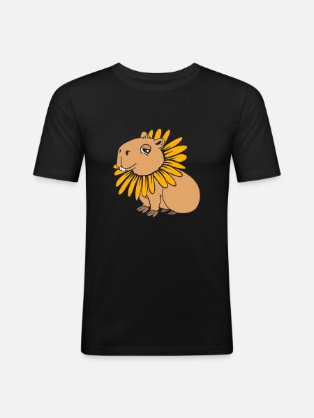 Capybara - Men's Slim Fit T-Shirt - black