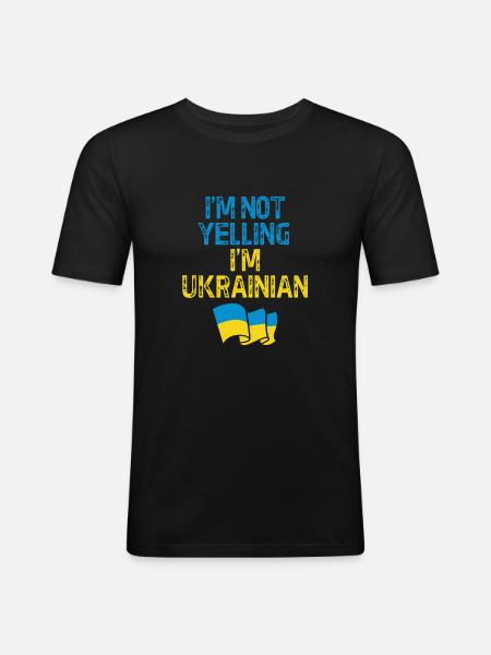 Ukraine - Men's Slim Fit T-Shirt - black