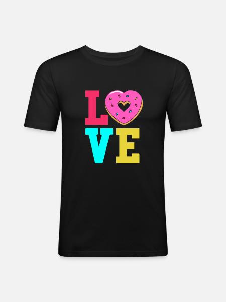 Bagel Bagels - Men's Slim Fit T-Shirt - black