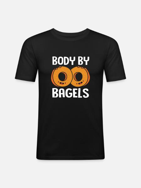 Bagel Bagels - Men's Slim Fit T-Shirt - black