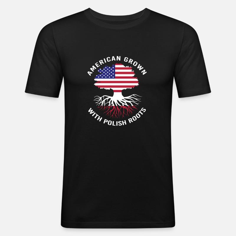Polen Polnisch - Männer Slim Fit T-Shirt - Schwarz
