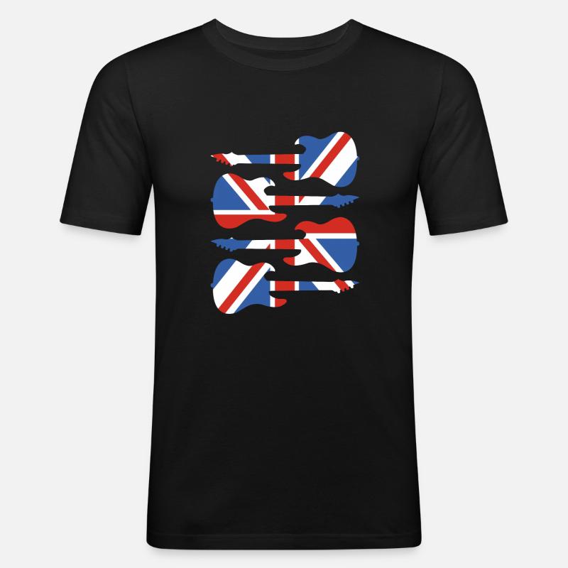 England - Männer Slim Fit T-Shirt - Schwarz