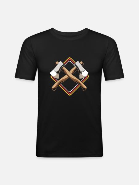 Axe Throw - Men's Slim Fit T-Shirt - black