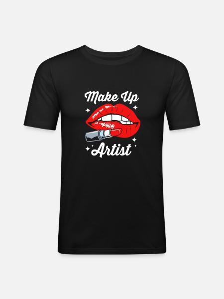 Maquilleuse esthéticienne - T-shirt près du corps Homme - noir