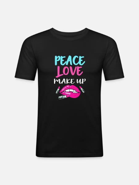 Beautician Make-up - Men's Slim Fit T-Shirt - black