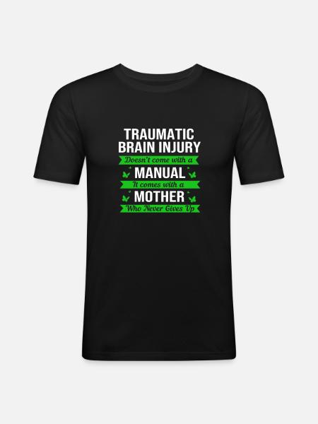 Traumatic brain injury - Men's Slim Fit T-Shirt - black